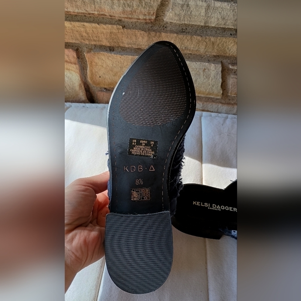 Kelsi Dagger Women's Blue Leather And Fabric Mules_8.5 - Picture 3 of 9